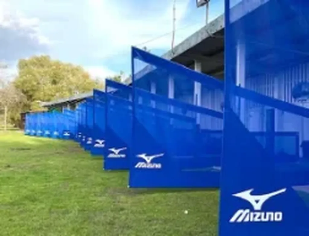 Floodlit bays at the Country Golf driving range